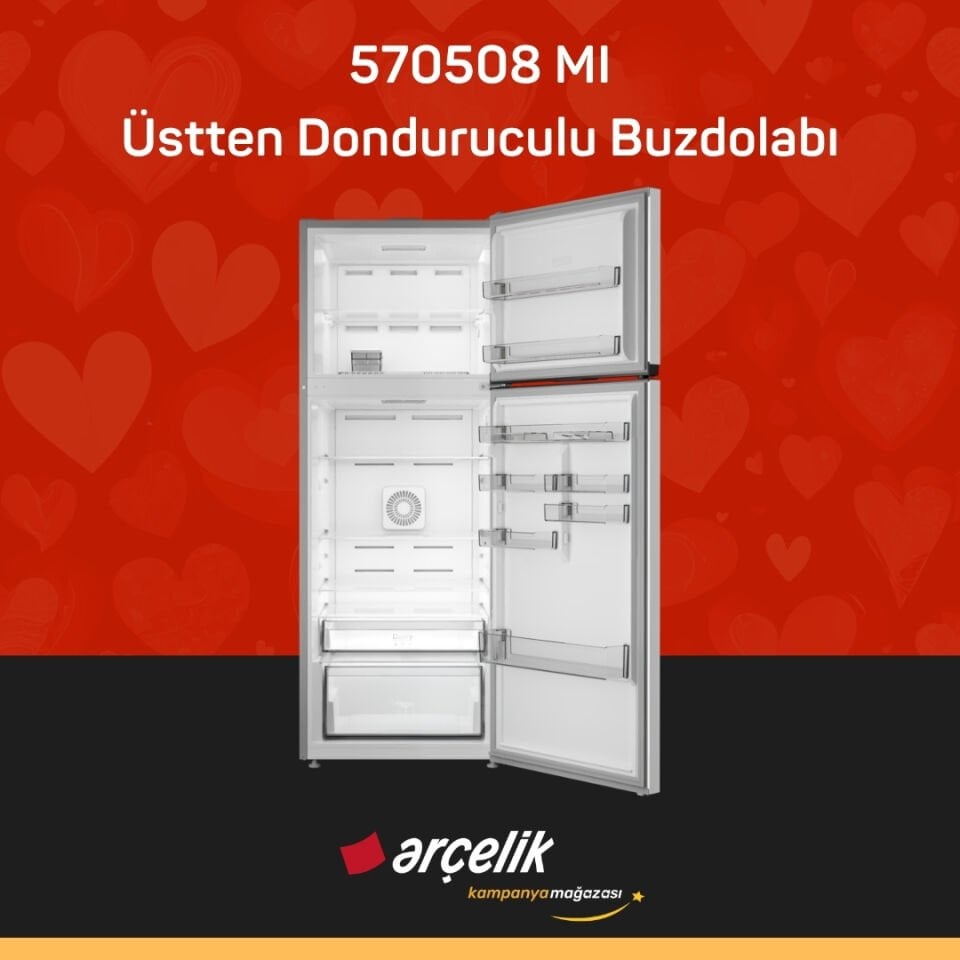 ARÇELİK 570508 MI Üstten Donduruculu Buzdolabı