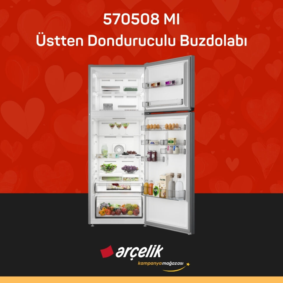 ARÇELİK 570508 MI Üstten Donduruculu Buzdolabı