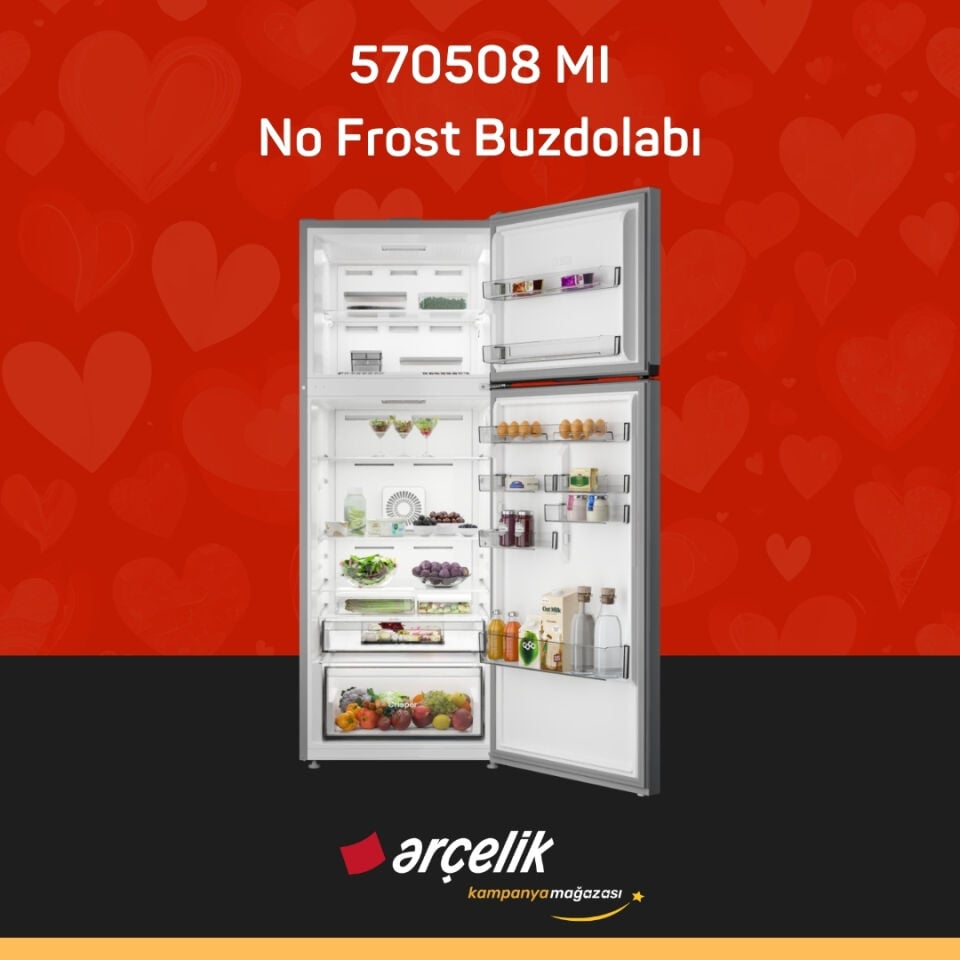 ARÇELİK 570508 MI Üstten Donduruculu Buzdolabı