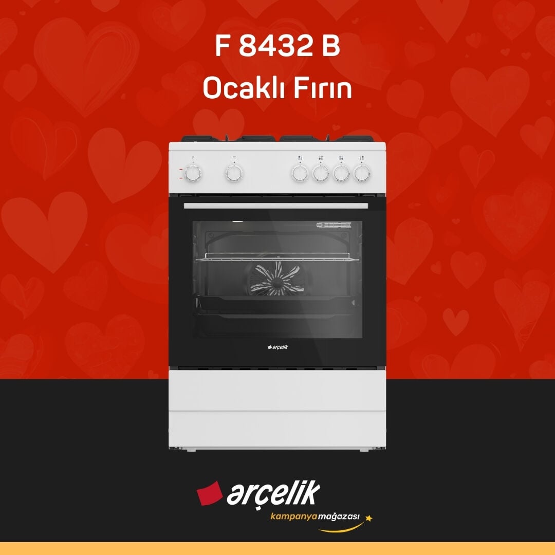 ARÇELİK F 8432 B Ocaklı Fırın