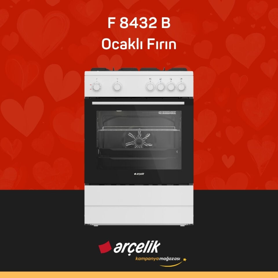 ARÇELİK F 8432 B Ocaklı Fırın