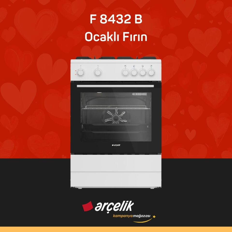 ARÇELİK F 8432 B Ocaklı Fırın