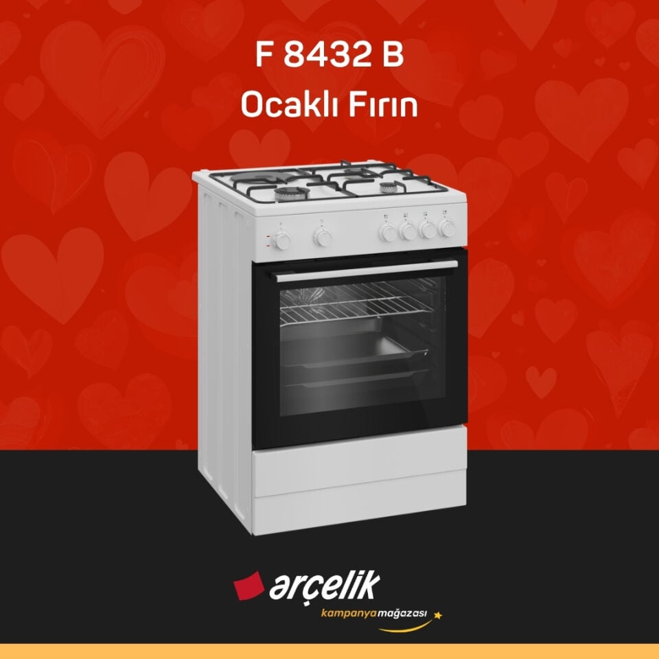ARÇELİK F 8432 B Ocaklı Fırın