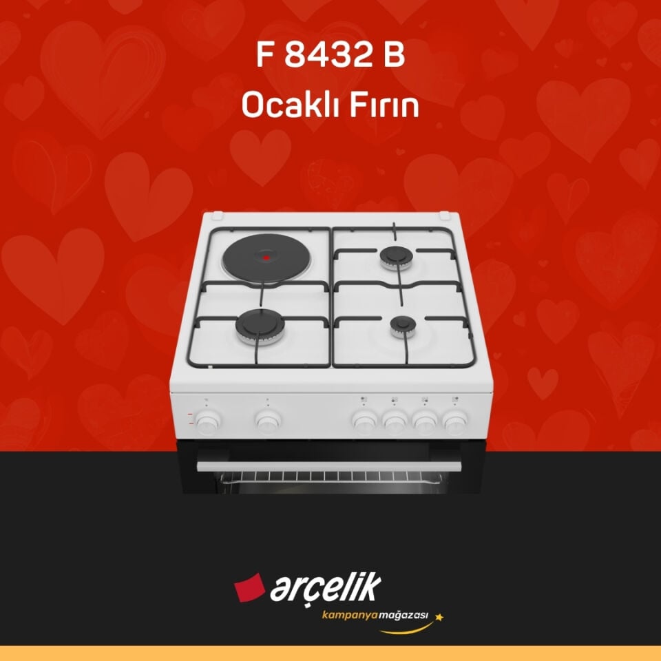 ARÇELİK F 8432 B Ocaklı Fırın