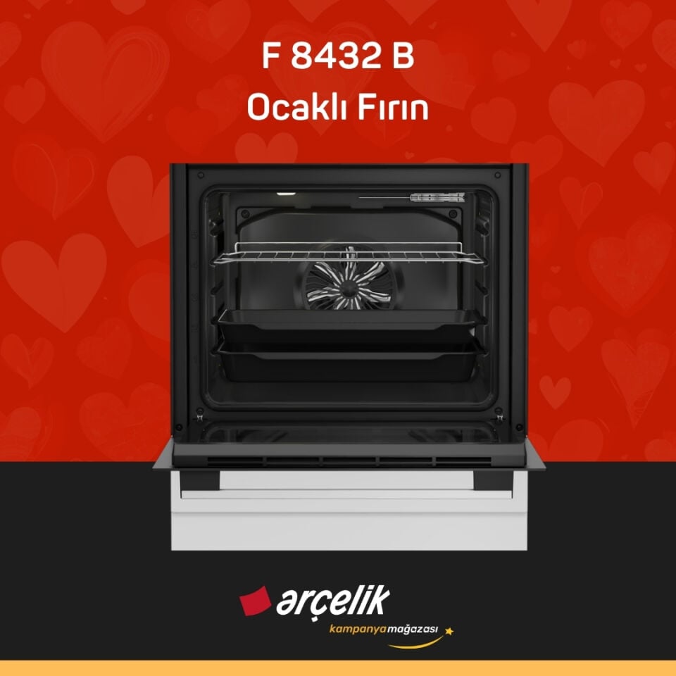 ARÇELİK F 8432 B Ocaklı Fırın