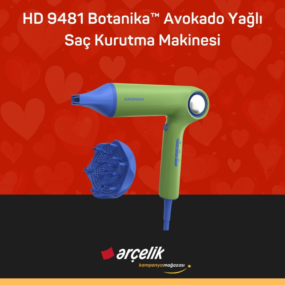 GRUNDIG HD 9481 Botanika™ Avokado Yağlı Saç Kurutma Makinesi