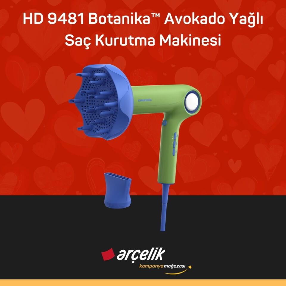 GRUNDIG HD 9481 Botanika™ Avokado Yağlı Saç Kurutma Makinesi
