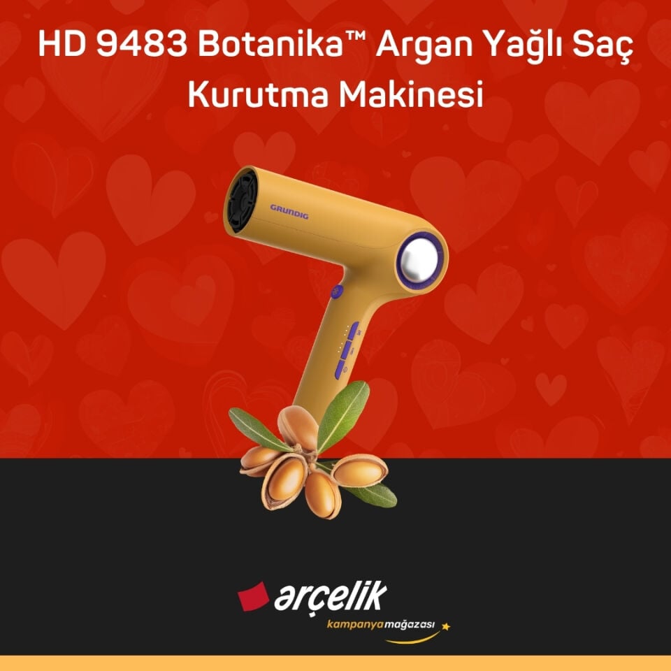 GRUNDIG HD 9483 Botanika™ Argan Yağlı Saç Kurutma Makinesi