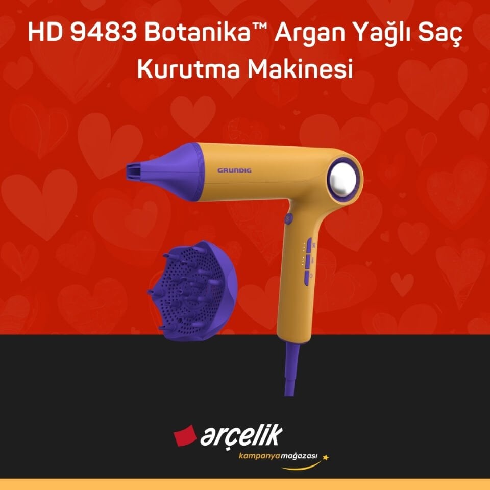 GRUNDIG HD 9483 Botanika™ Argan Yağlı Saç Kurutma Makinesi