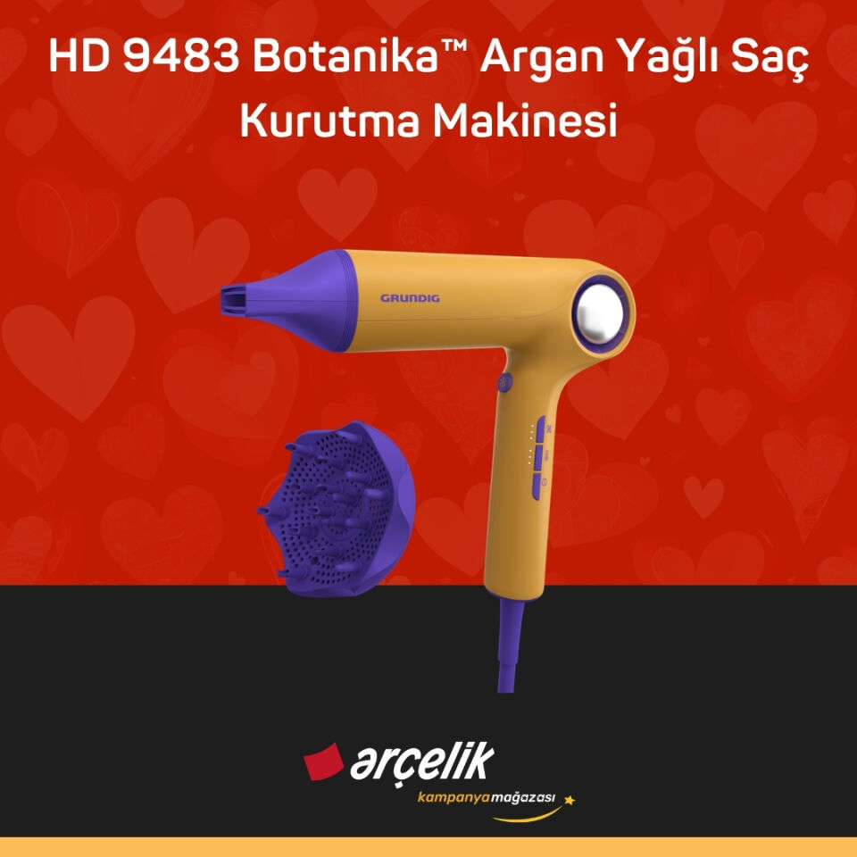 GRUNDIG HD 9483 Botanika™ Argan Yağlı Saç Kurutma Makinesi
