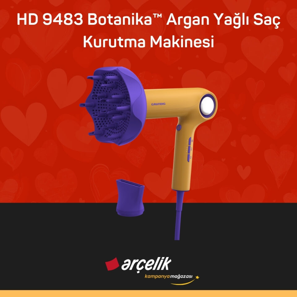 GRUNDIG HD 9483 Botanika™ Argan Yağlı Saç Kurutma Makinesi
