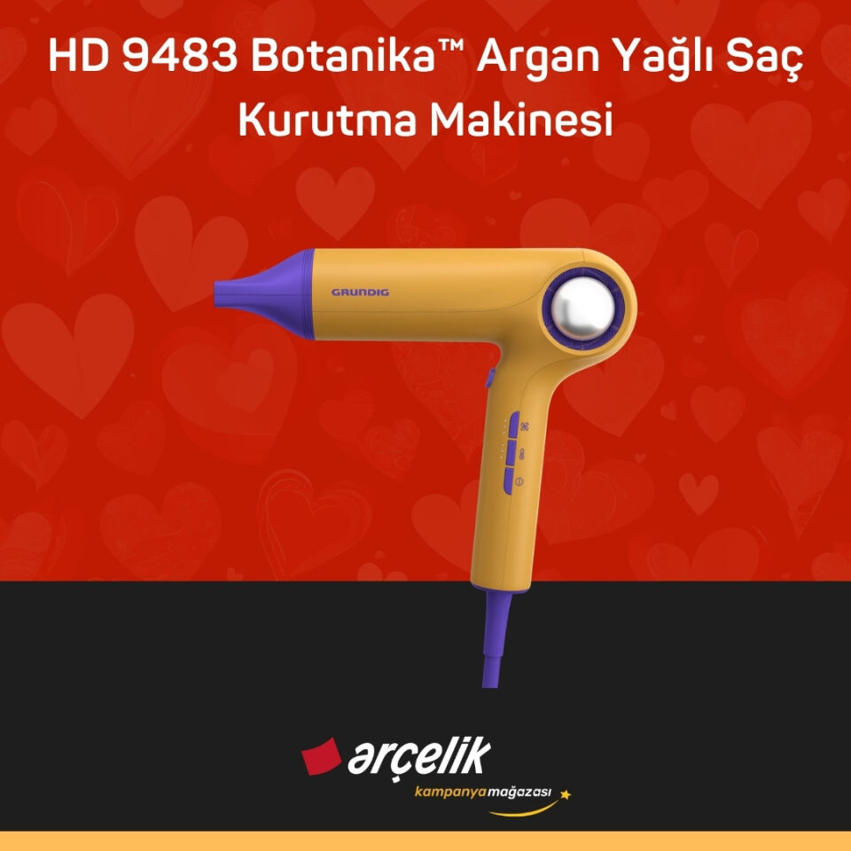 GRUNDIG HD 9483 Botanika™ Argan Yağlı Saç Kurutma Makinesi