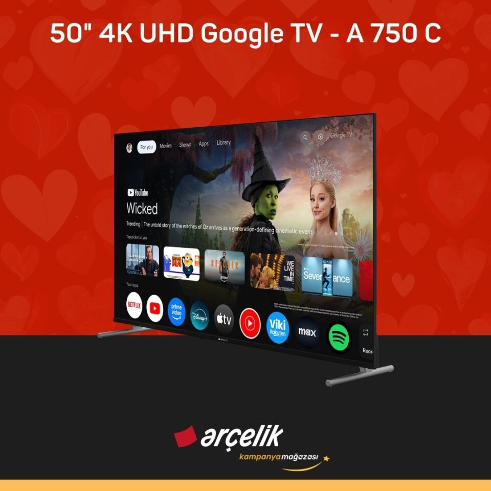 ARÇELİK 7 Serisi 50'' 4K UHD Google TV - A 750 C Smart TV