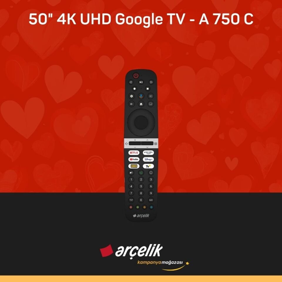 ARÇELİK 7 Serisi 50'' 4K UHD Google TV - A 750 C Smart TV