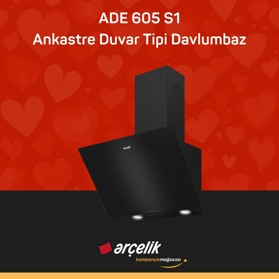 ARÇELİK ADE 605 S1 Ankastre Duvar Tipi Davlumbaz