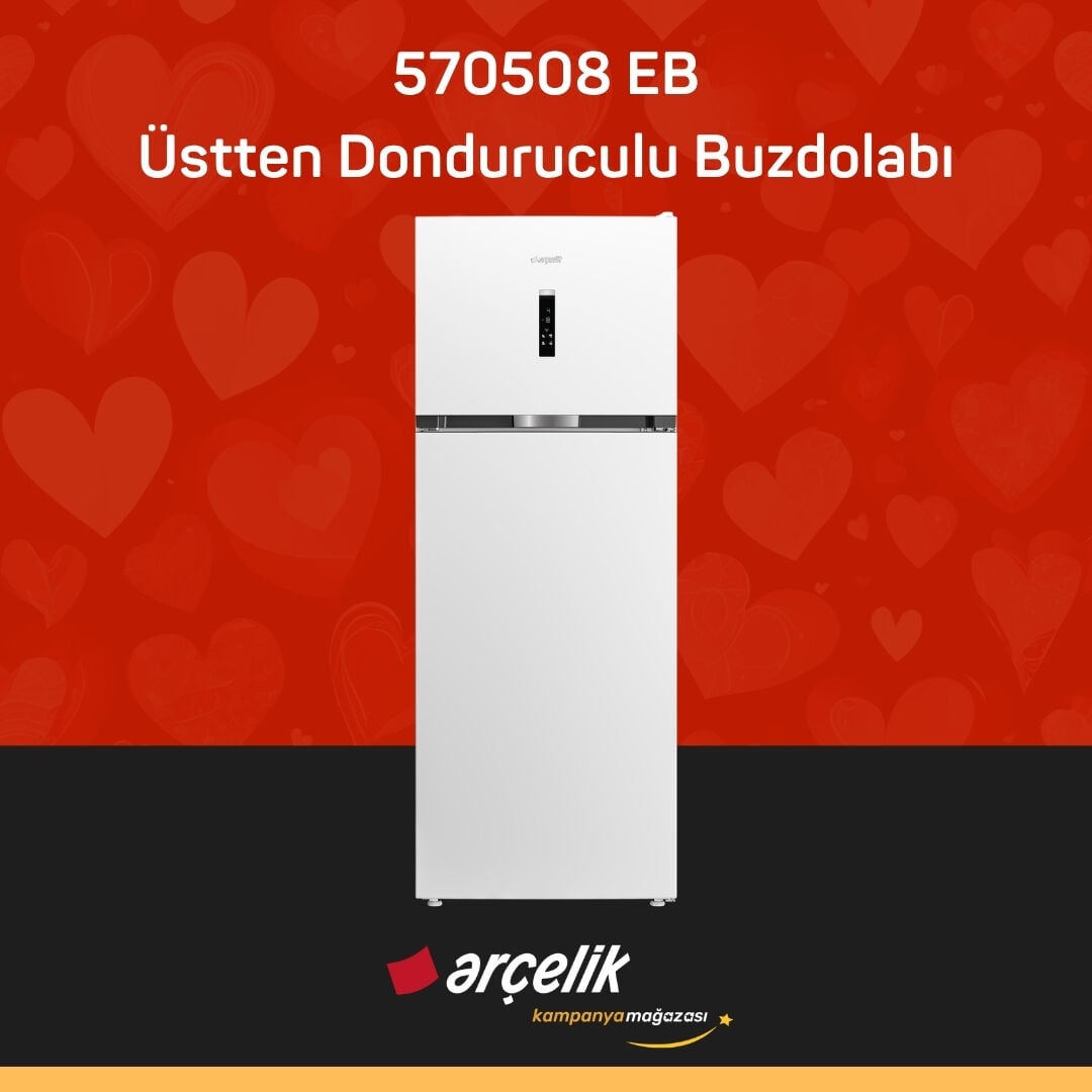 ARÇELİK 570508 EB Üstten Donduruculu Buzdolabı