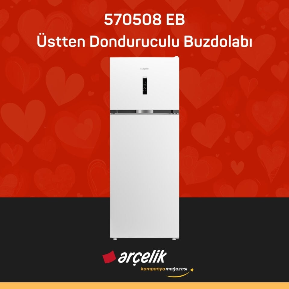 ARÇELİK 570508 EB Üstten Donduruculu Buzdolabı