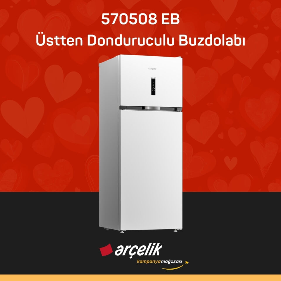 ARÇELİK 570508 EB Üstten Donduruculu Buzdolabı