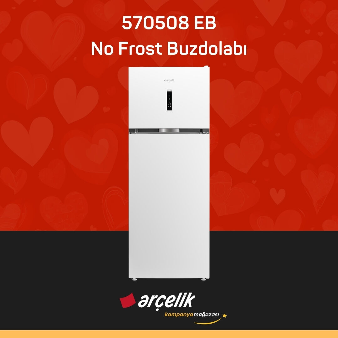 ARÇELİK 570508 EB Üstten Donduruculu Buzdolabı