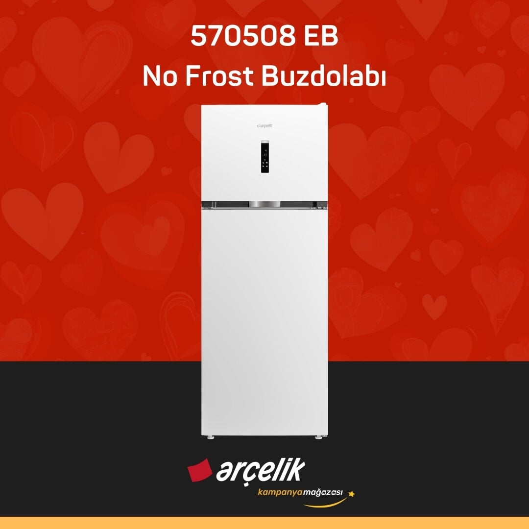 ARÇELİK 570508 EB Üstten Donduruculu Buzdolabı