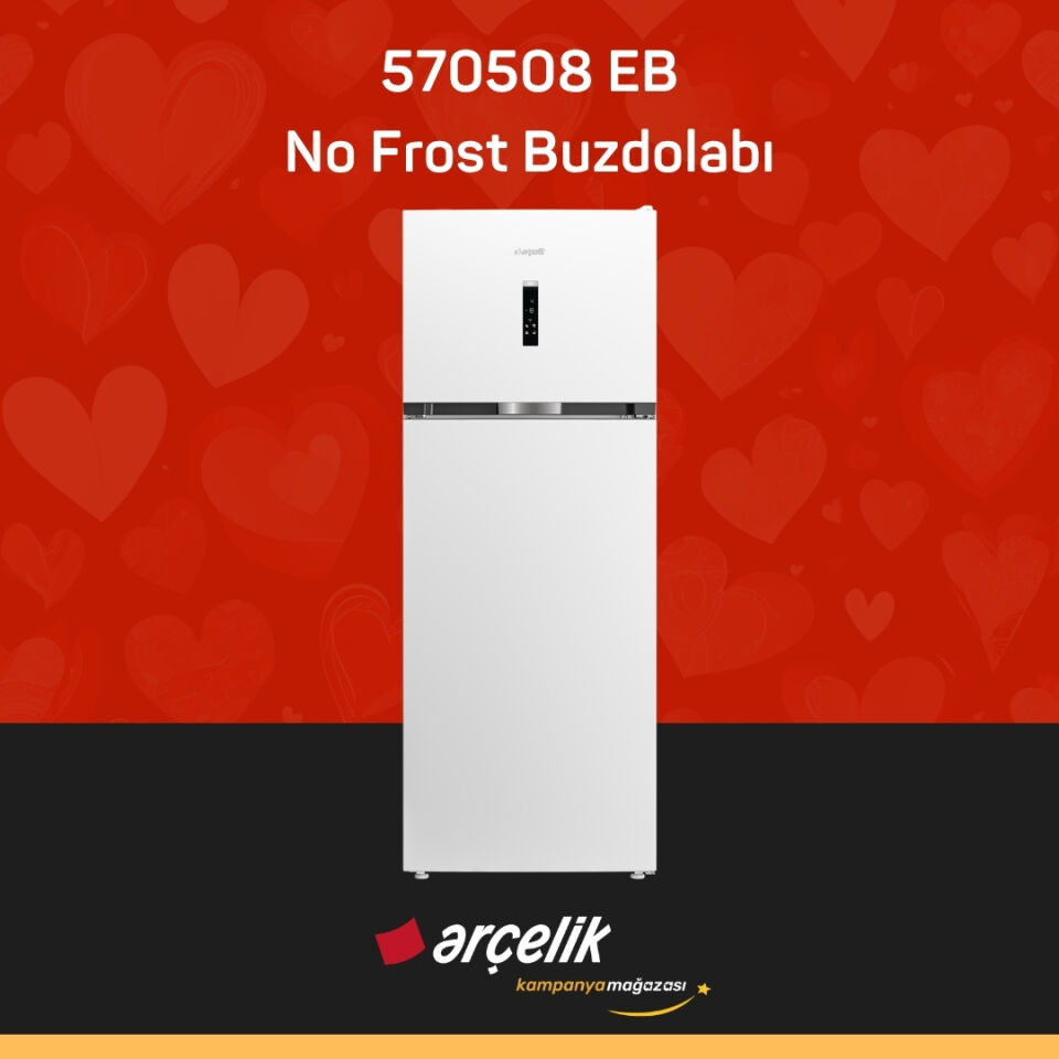 ARÇELİK 570508 EB Üstten Donduruculu Buzdolabı