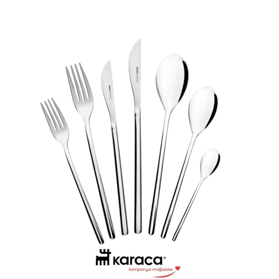 Karaca Premium View Platin 12 Kişilik 84 Parça Çatal Kaşık Bıçak Takımı