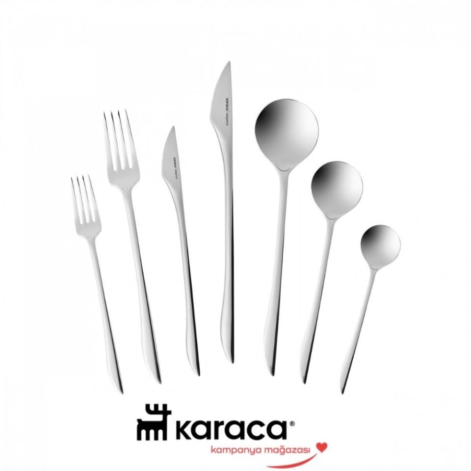 Karaca Premium Platin Von 12 Kişilik 84 Parça Çatal Kaşık Bıçak Takımı