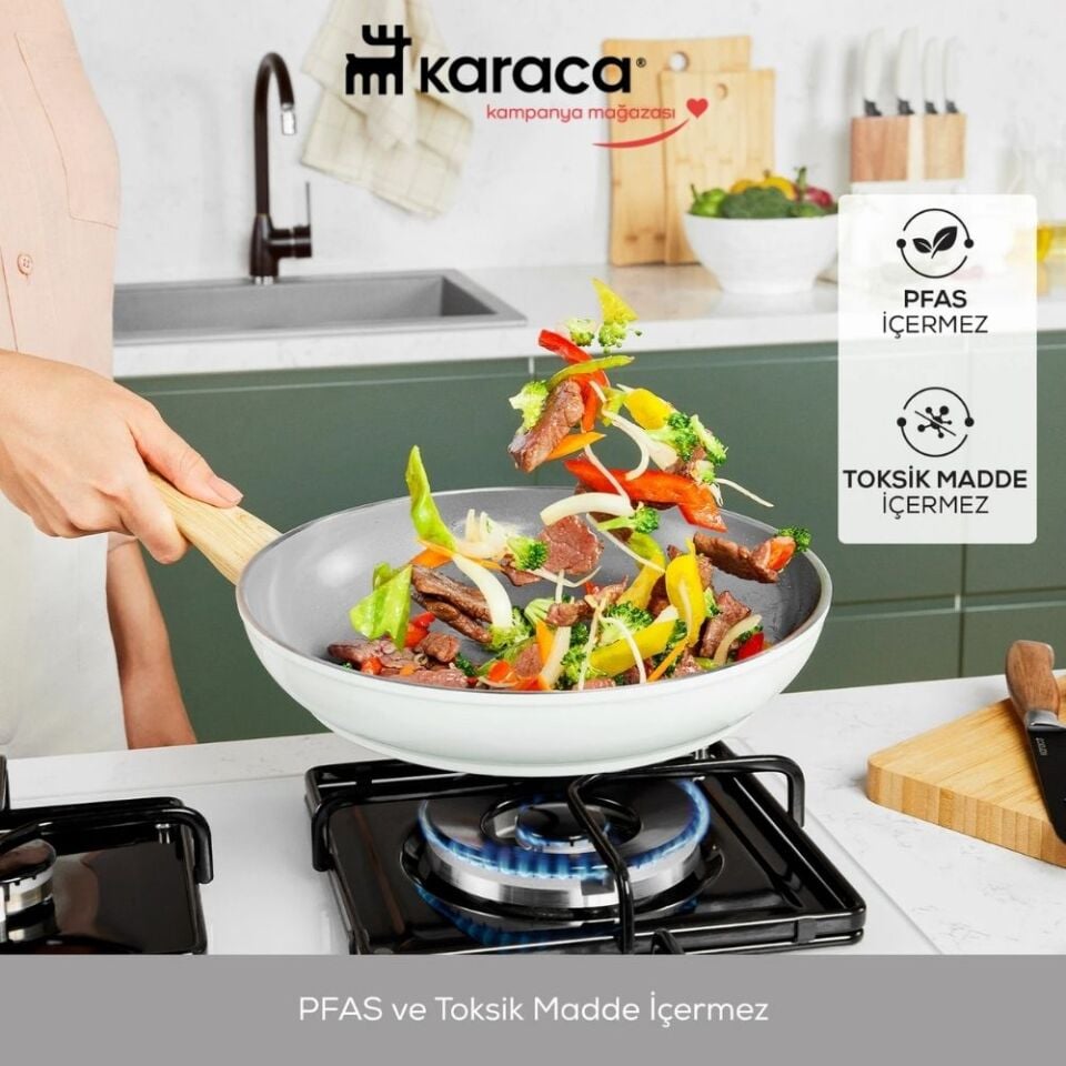 Karaca x Refika Swiss Crystal 15 Parça Tencere Seti Creamy