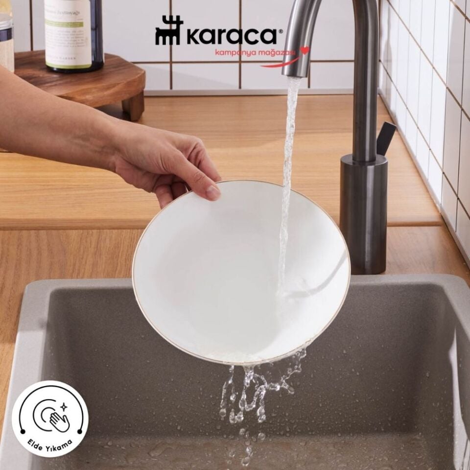 Karaca Elegance Bone Esbelto 53 Parça 12 Kişilik Yemek Takımı Gold