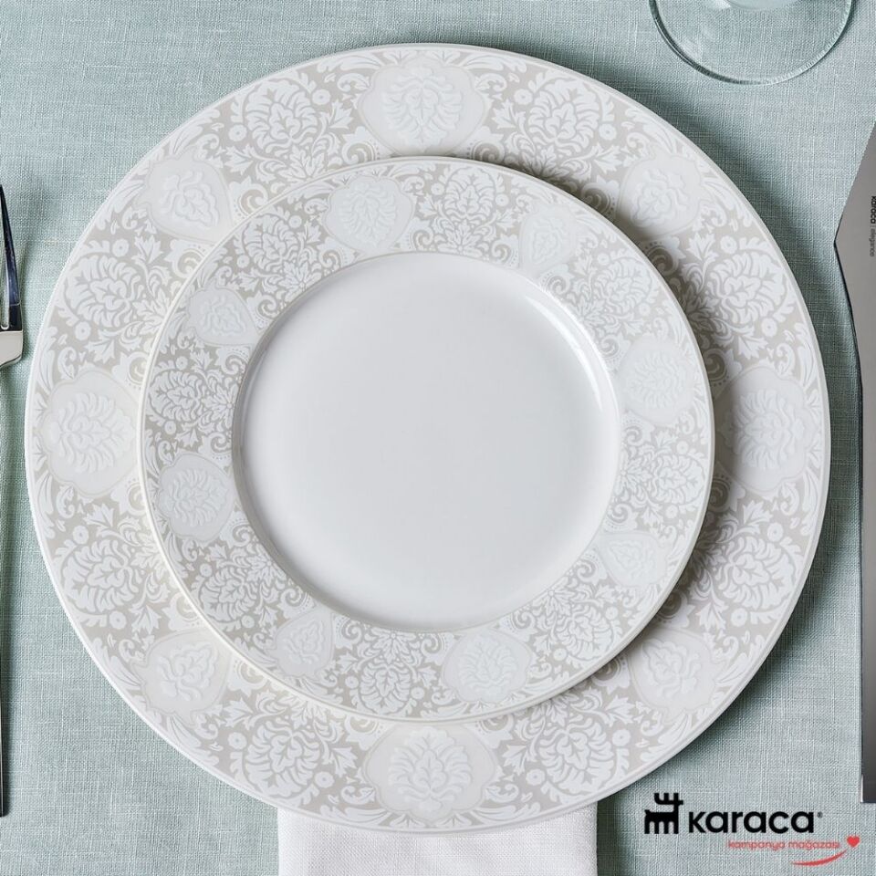 Karaca Forever Bone Olio 53 Parça 12 Kişilik Yemek Takımı