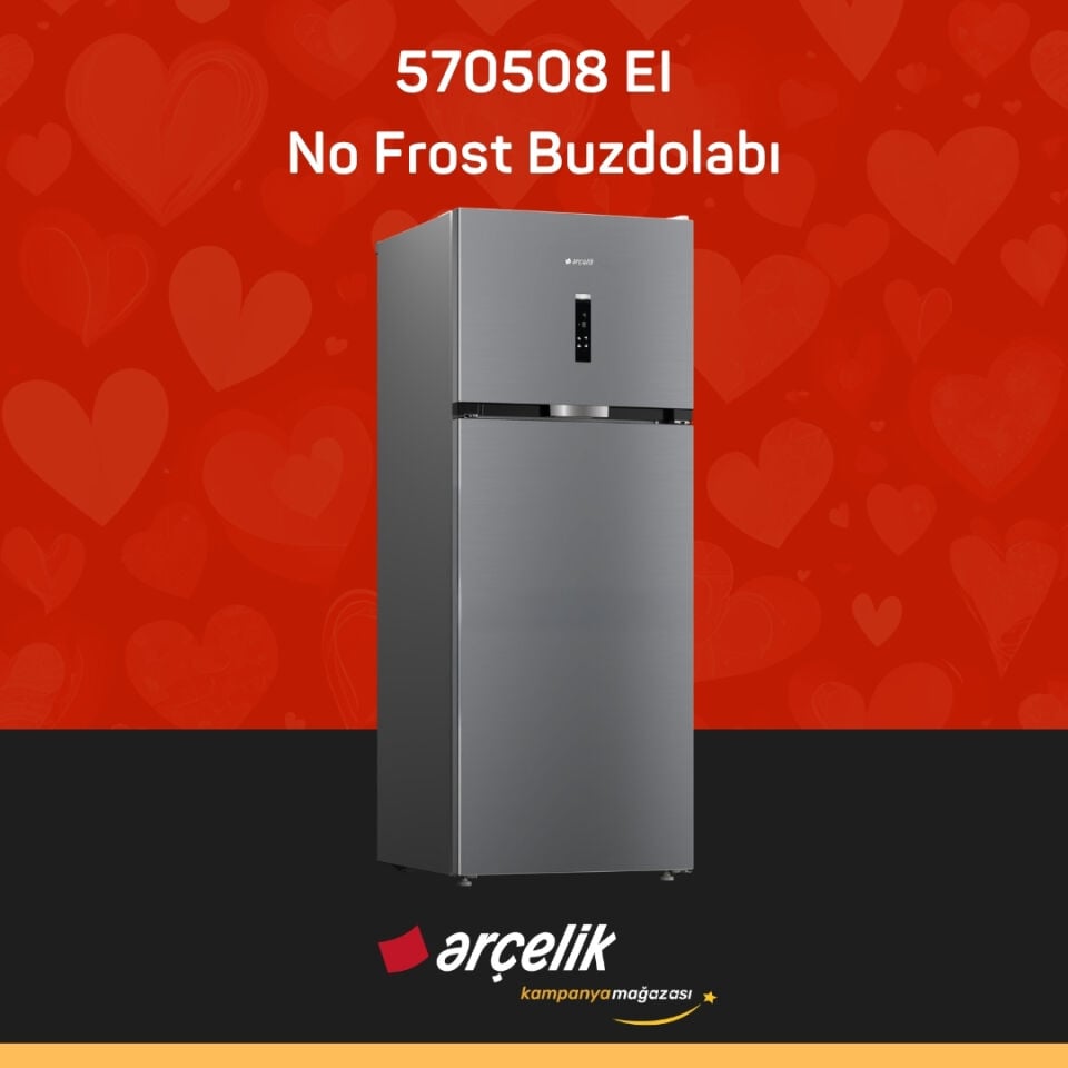 ARÇELİK 570508 EI Üstten Donduruculu Buzdolabı
