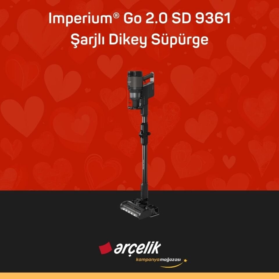 ARÇELİK Imperium® Go 2.0 SD 9361 Şarjlı Dikey Süpürge
