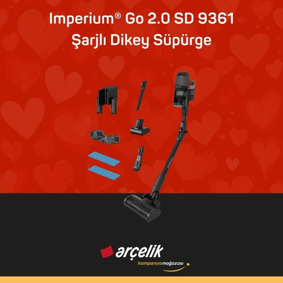 ARÇELİK Imperium® Go 2.0 SD 9361 Şarjlı Dikey Süpürge