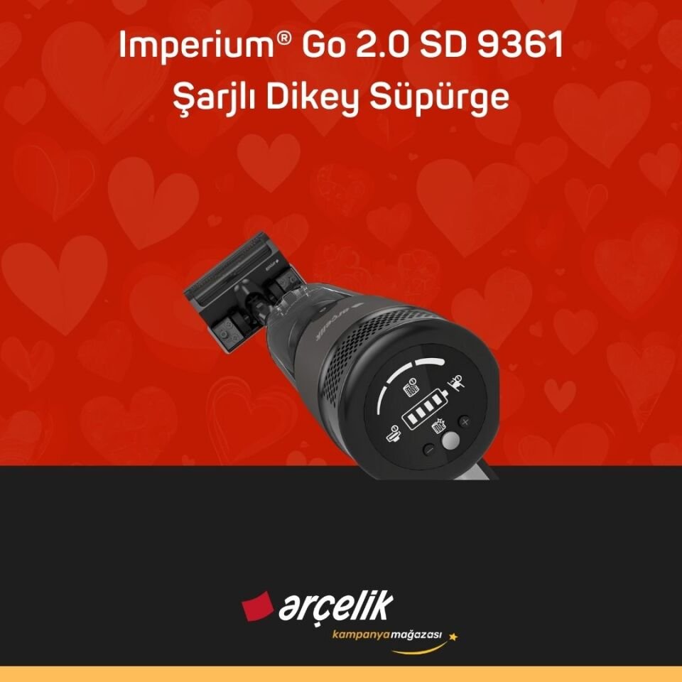 ARÇELİK Imperium® Go 2.0 SD 9361 Şarjlı Dikey Süpürge
