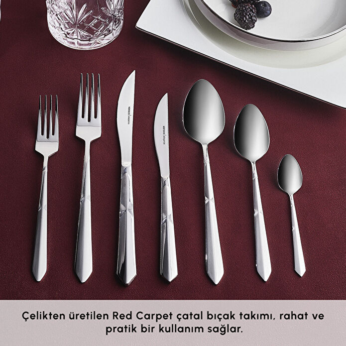 Karaca Red Carpet Collection Elegance New Diamond Platin 12 Kişilik 84 Parça Çatal Kaşık Bıçak Takımı
