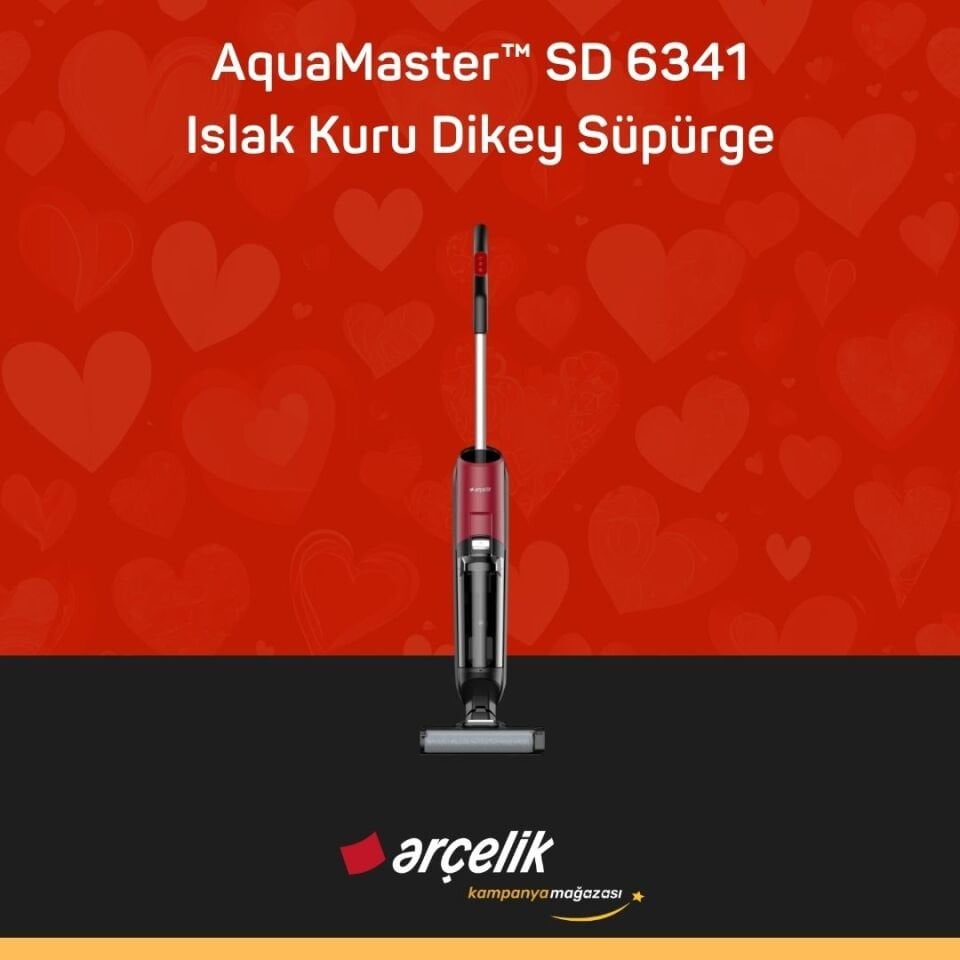 ARÇELİK AquaMaster™ SD 6341 Islak Kuru Dikey Süpürge