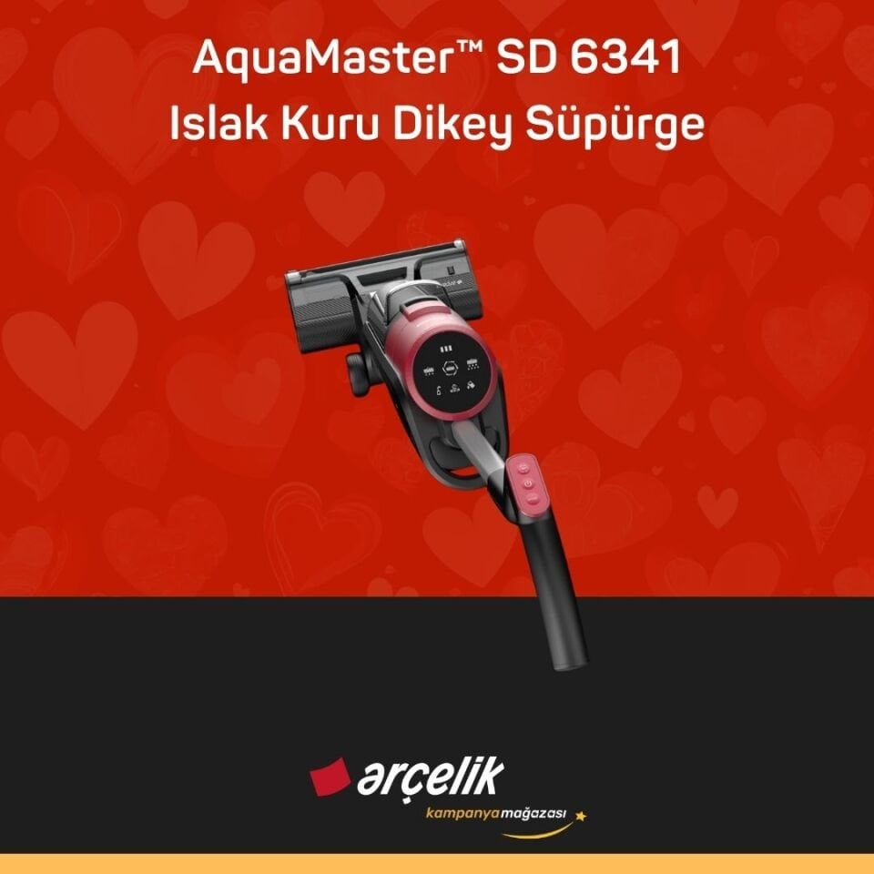 ARÇELİK AquaMaster™ SD 6341 Islak Kuru Dikey Süpürge
