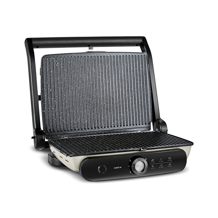 Karaca Gastro Grill Pro 6 Dilim Kapasiteli Tost Makinesi 2400W Creamy