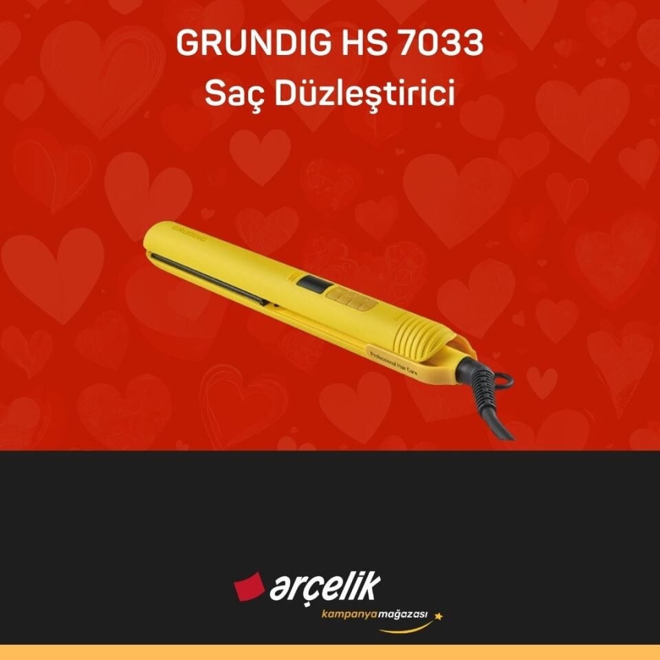 GRUNDIG HS 7033 Botanika Papatya Yağ Terapisi Saç Düzleştirici