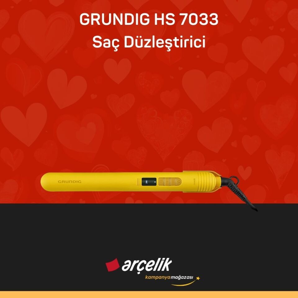 GRUNDIG HS 7033 Botanika Papatya Yağ Terapisi Saç Düzleştirici