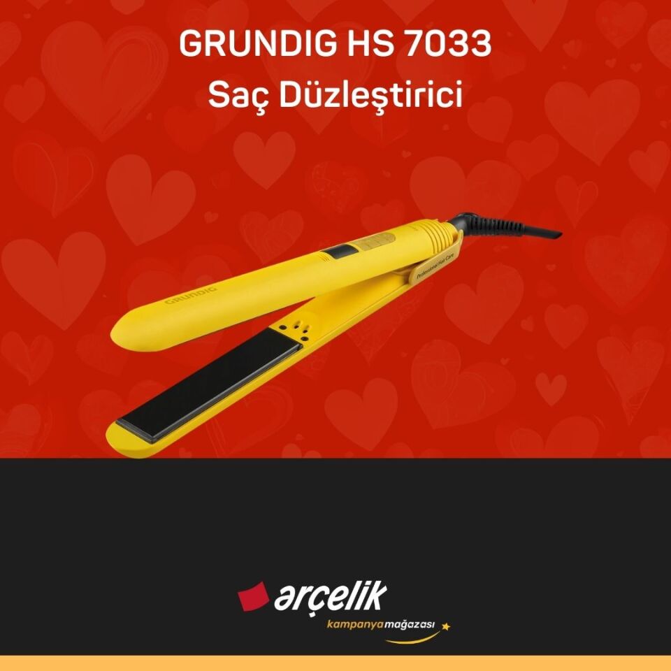 GRUNDIG HS 7033 Botanika Papatya Yağ Terapisi Saç Düzleştirici