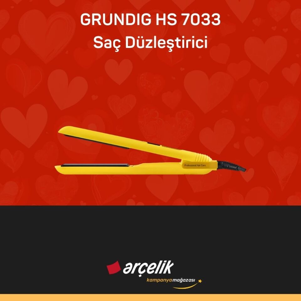 GRUNDIG HS 7033 Botanika Papatya Yağ Terapisi Saç Düzleştirici