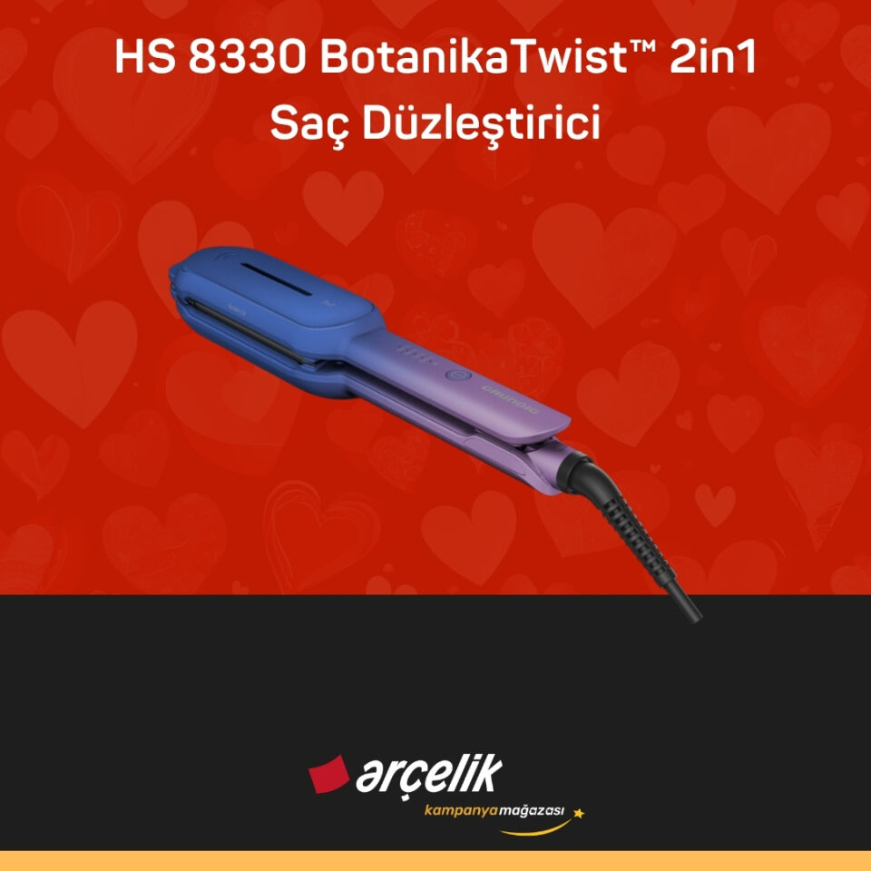 GRUNDIG HS 8330 BotanikaTwist™ 2in1 Saç Düzleştirici