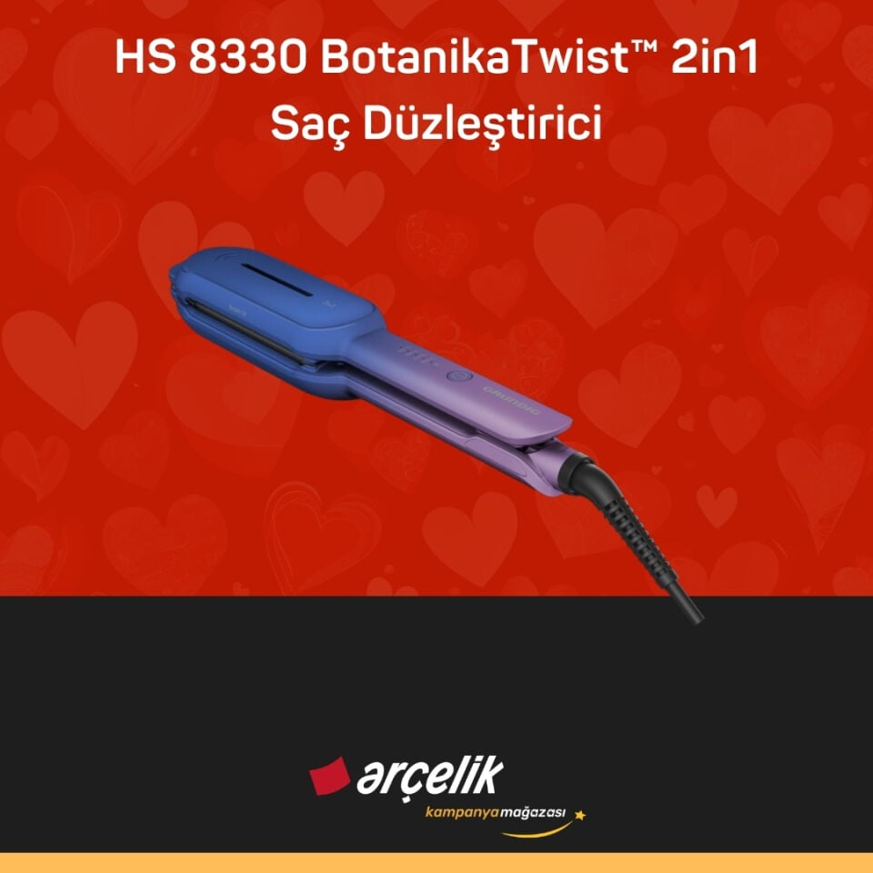 GRUNDIG HS 8330 BotanikaTwist™ 2in1 Saç Düzleştirici