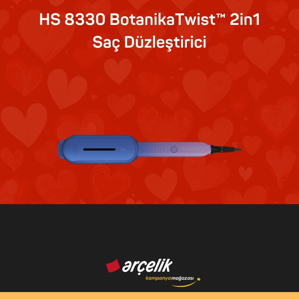 GRUNDIG HS 8330 BotanikaTwist™ 2in1 Saç Düzleştirici