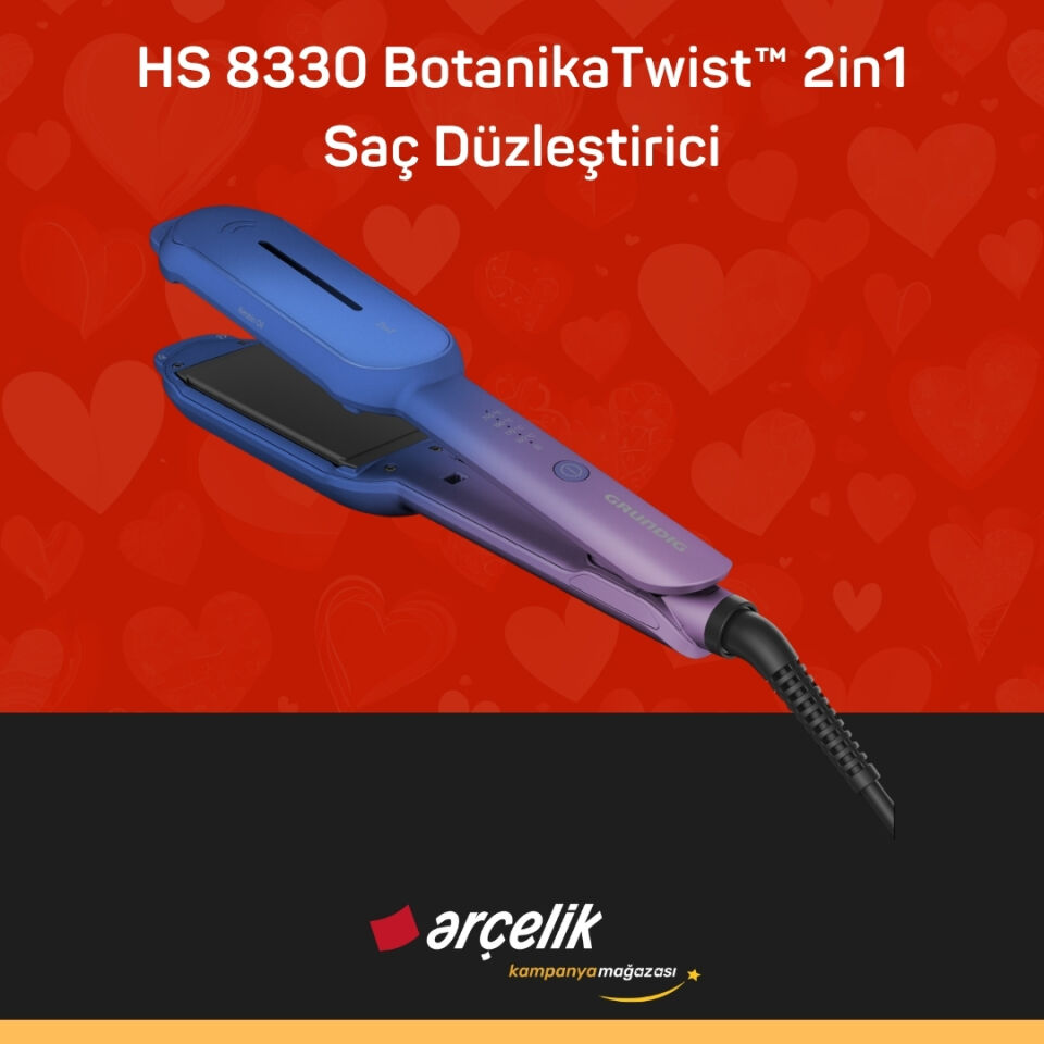 GRUNDIG HS 8330 BotanikaTwist™ 2in1 Saç Düzleştirici
