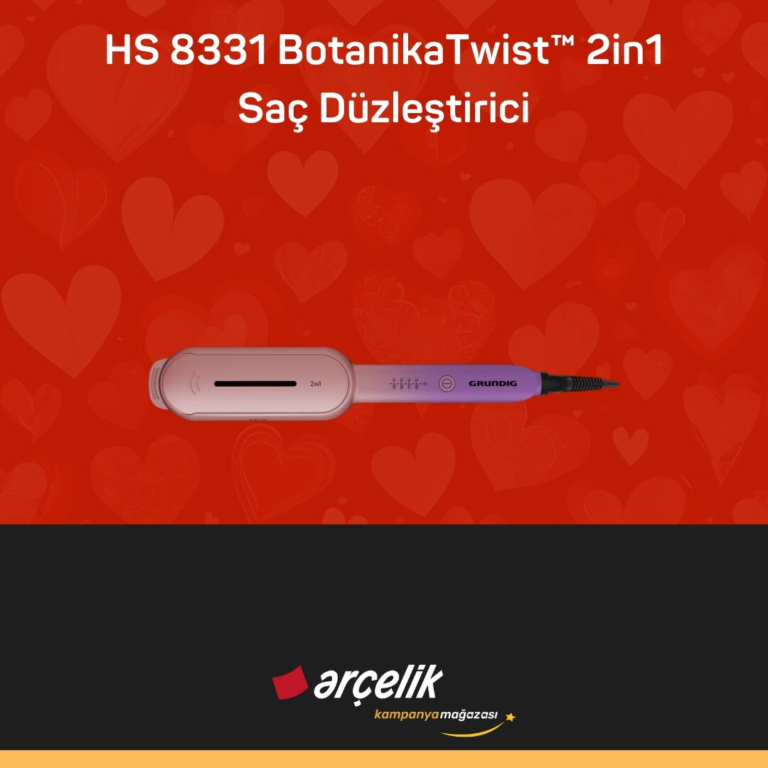 GRUNDIG HS 8331 BotanikaTwist™ 2in1 Saç Düzleştirici