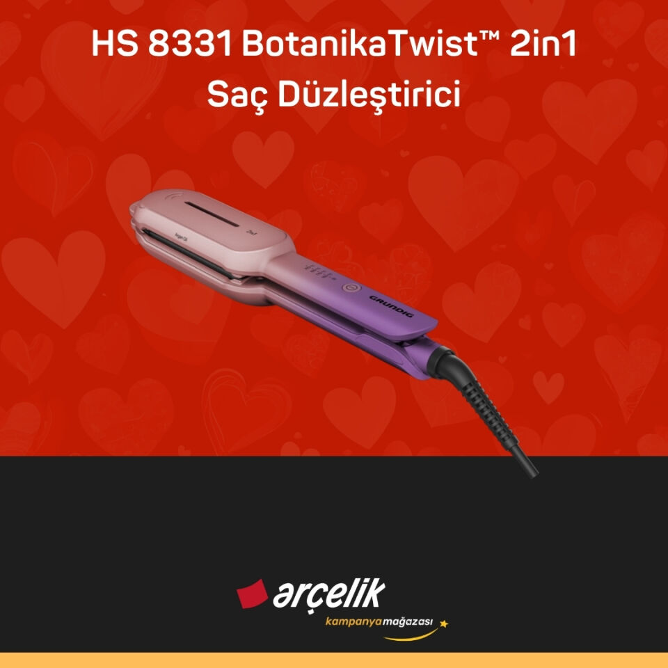 GRUNDIG HS 8331 BotanikaTwist™ 2in1 Saç Düzleştirici