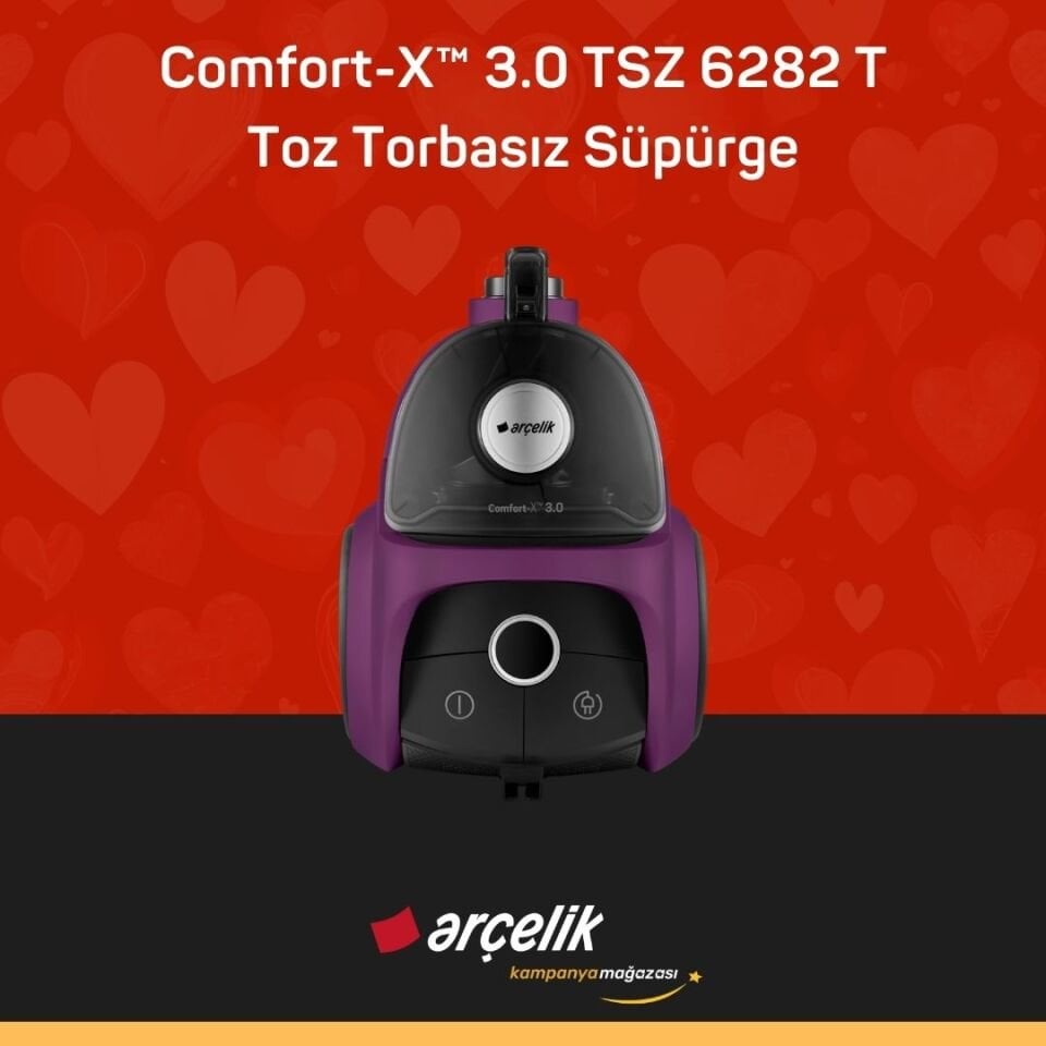 ARÇELİK Comfort-X™ 3.0 TSZ 6282 T Toz Torbasız Süpürge