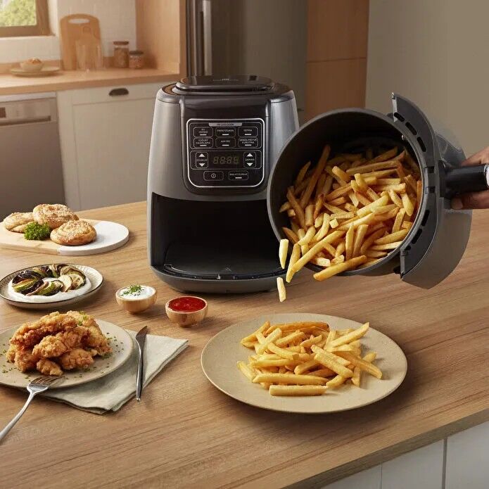 Karaca Air Pro Cook XL 2 in 1 Konuşan Airfryer Black Copper 4L